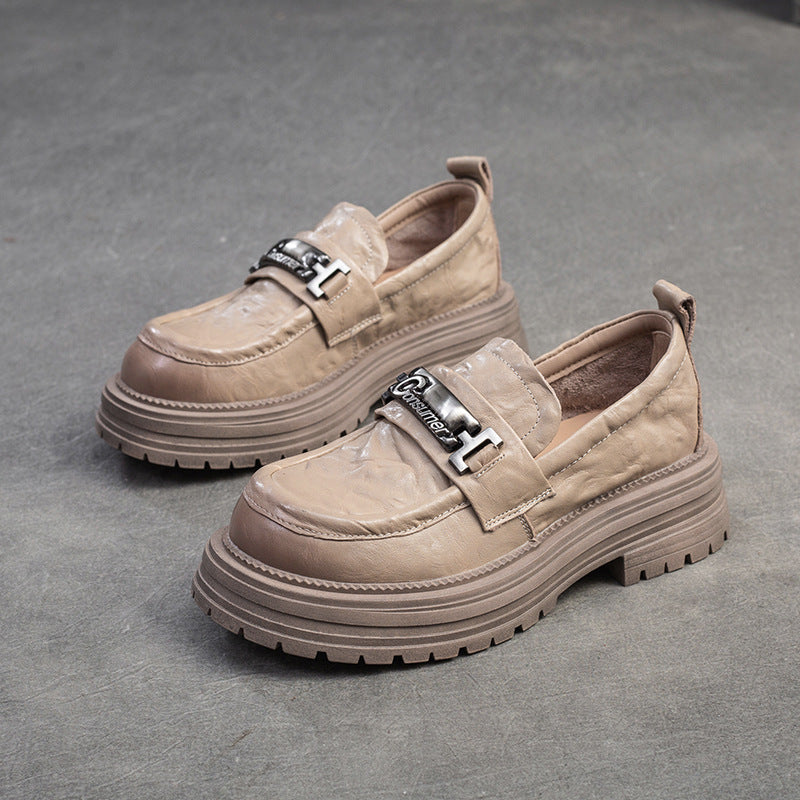 Women's Thick-soled Hand Grip Pattern Pumps Fashion Loafers
