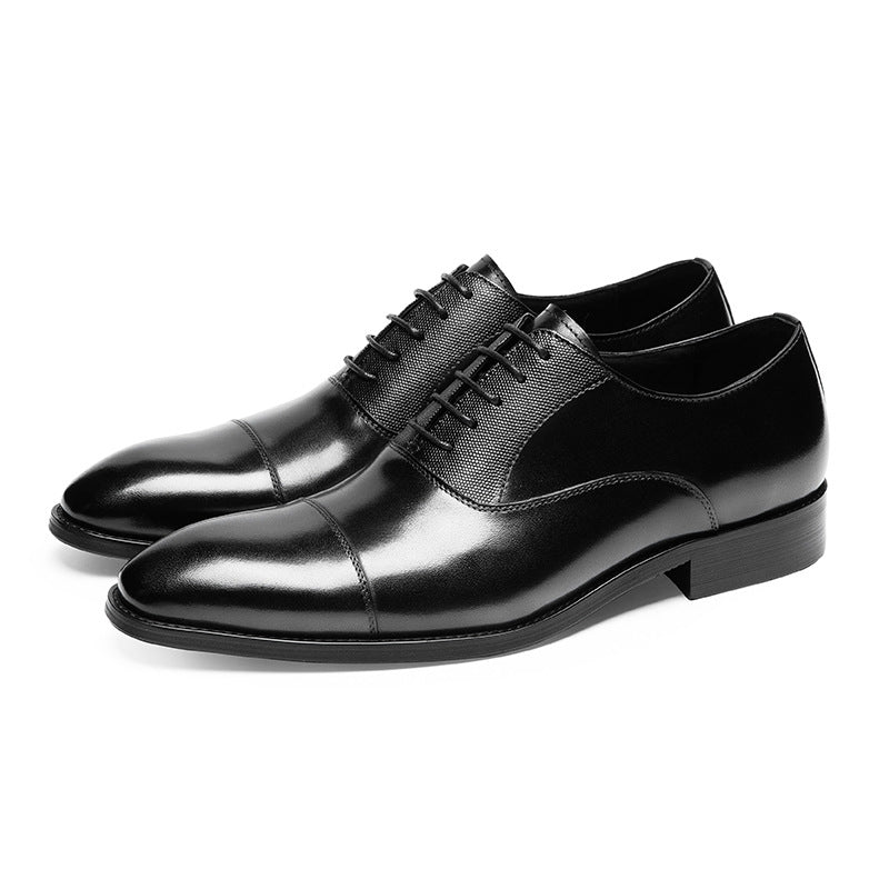 Men's First Layer Cowhide Formal Wear Business Leather Shoes