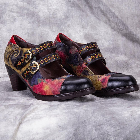 Women's Style Pumps Vintage Versatile First Layer Women's Shoes