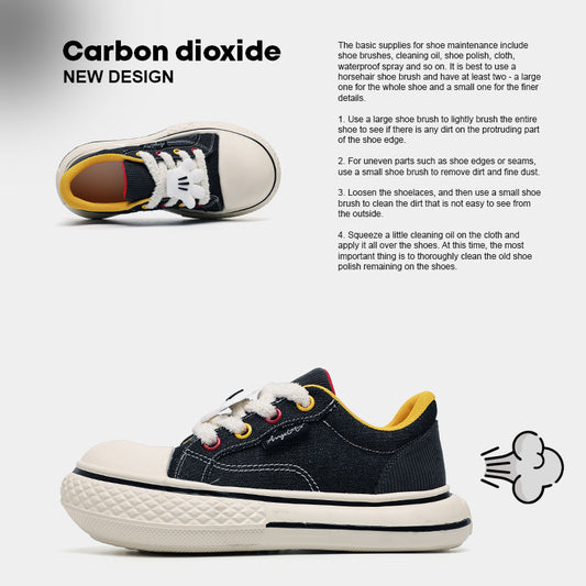 Men's Ugly Cute Black Platform Couple Mickey Sneakers