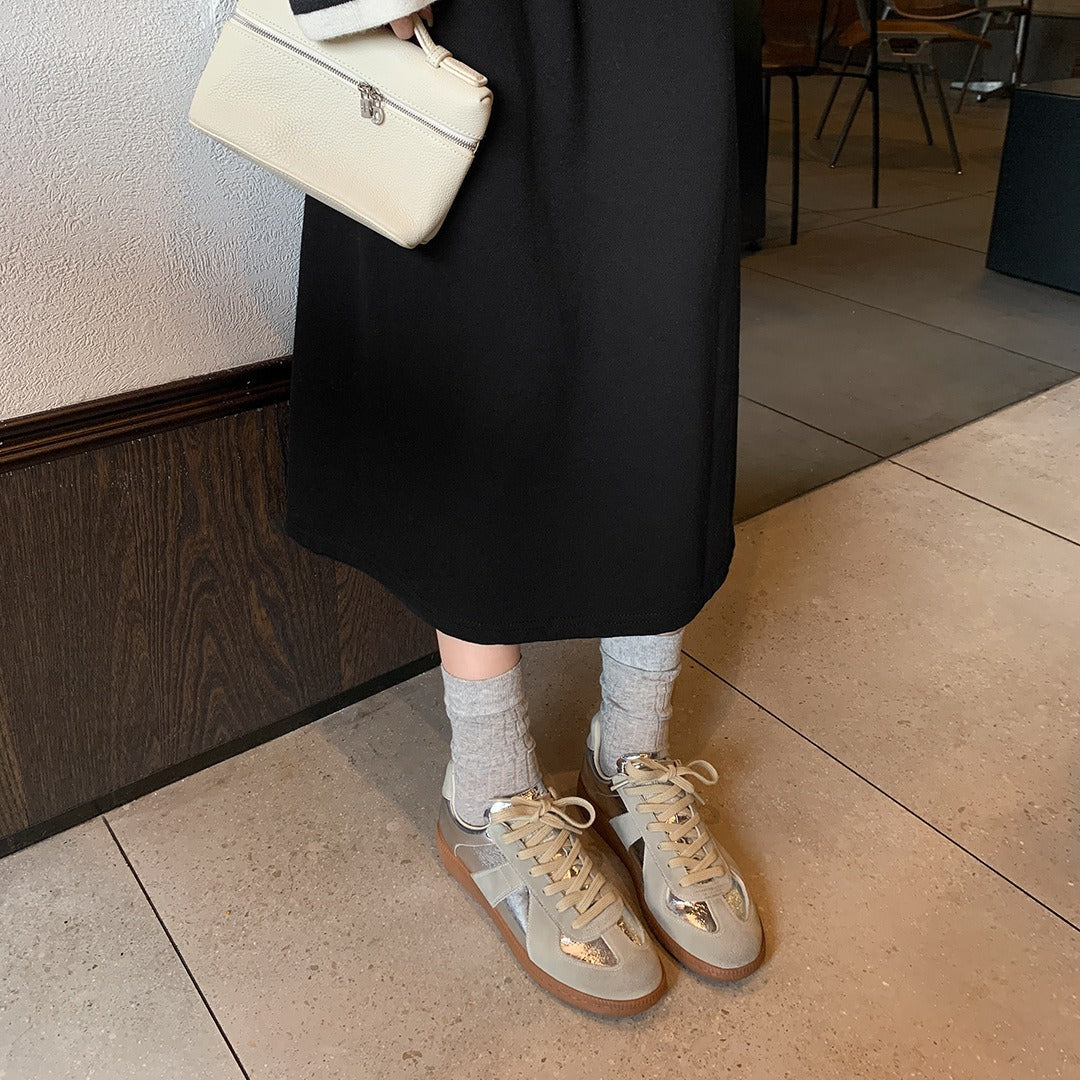 Women's Version Color Matching Old Horse Pattern Sneakers