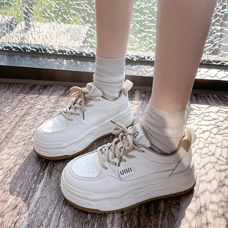 Women's Bottom Heightened Easy Wear Muffin Bread Sneakers