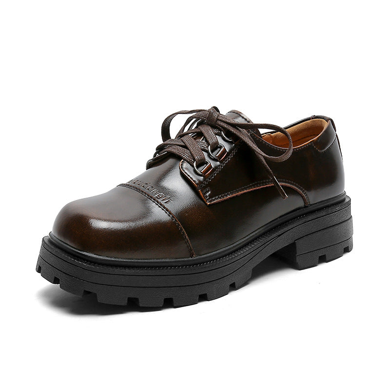 Women's Round Toe Thick-soled British Style Oxford For Foot Casual Shoes