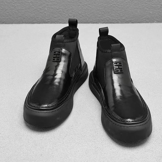Men's Retro Waterproof Martin Slip-on Universal Leather Shoes