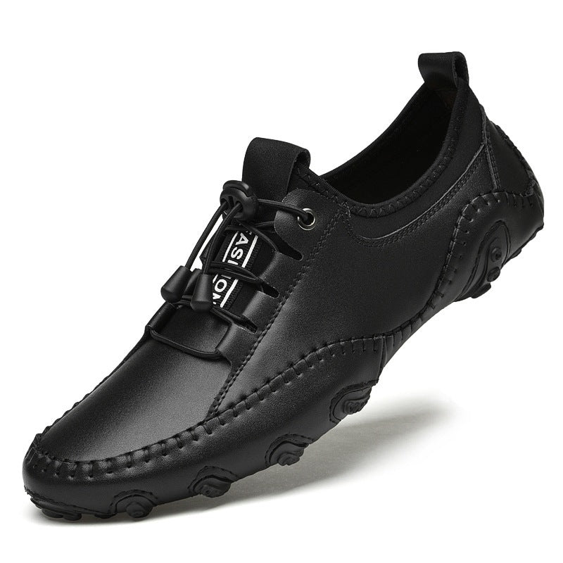 Men's Large Size White British Breathable Soft Men's Casual Shoes