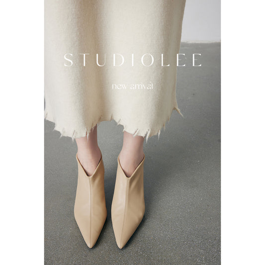 Women's Style Stiletto Bootie Cowhide Pointed Toe Kitten Boots