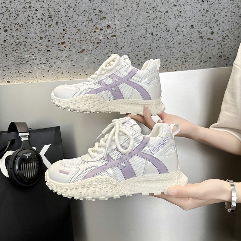 Women's Autumn Mesh Breathable Retro Cortez Single-layer Platform Women's Sports Shoes