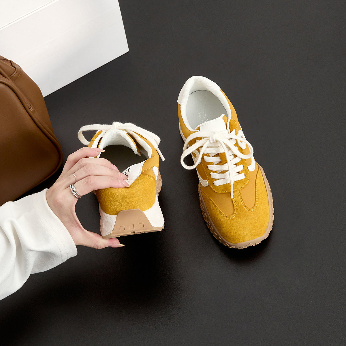 Women's Height Increasing Insole German Training Small Size Thick Bottom Color Women's Casual Shoes