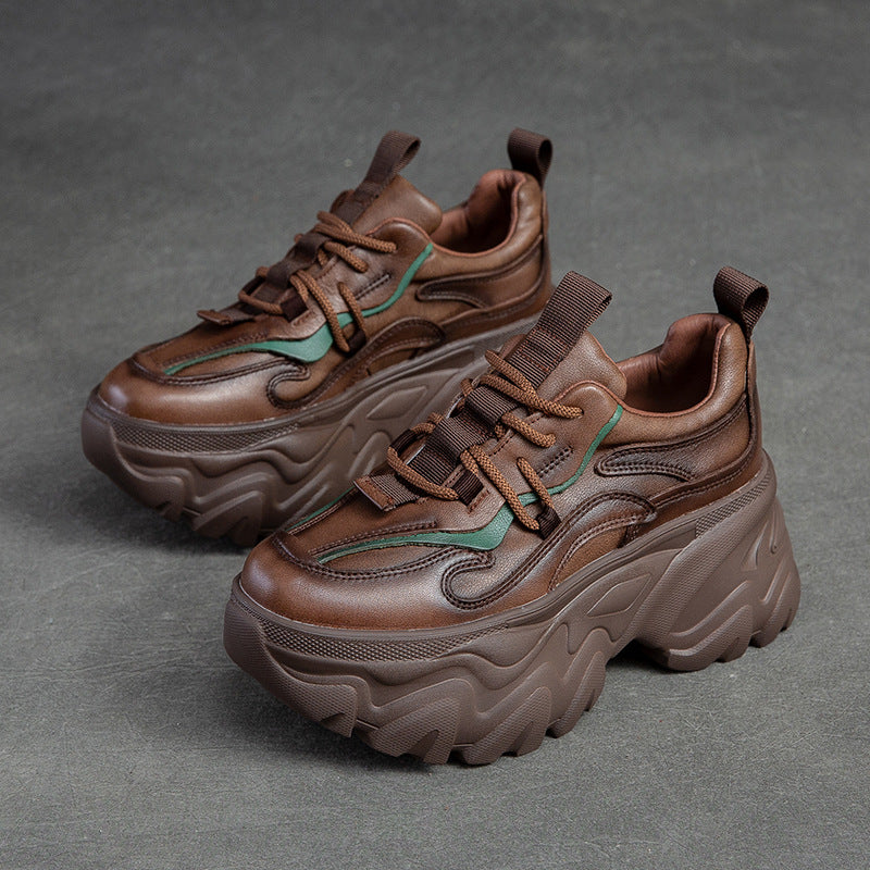 Women's Leisure Dad Thick Bottom Fashion Retro Casual Shoes