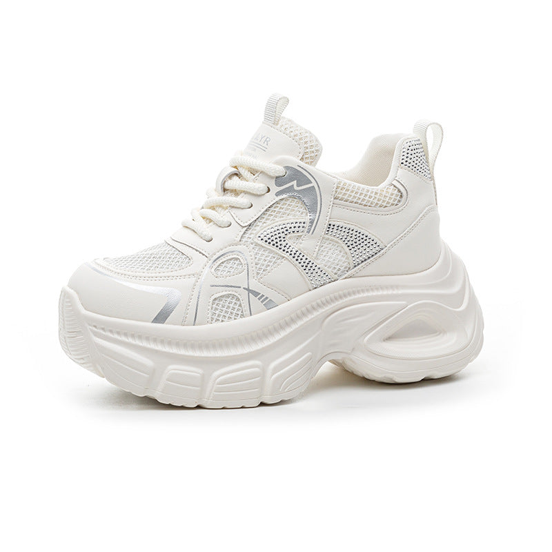 Women's Transparent Mesh Height Increasing Insole Plus Women's Casual Shoes
