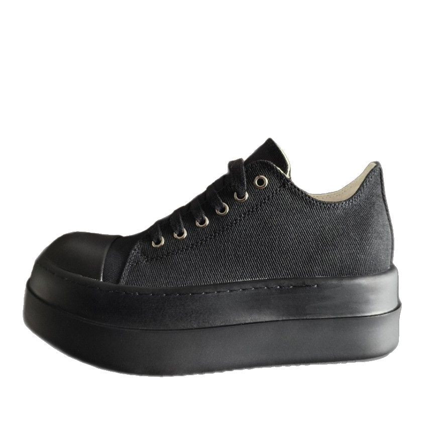 Men's Bottom Extra Black Breathable Korean Trendy Men's Shoes