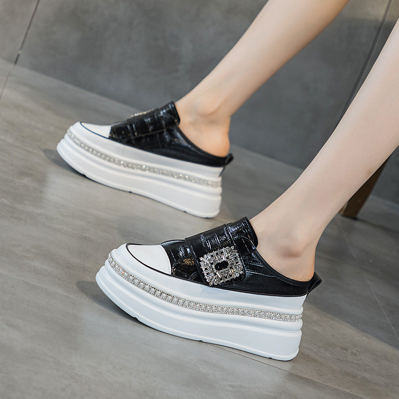 Women's Thick-soled Spring Platform Height Increasing Insole Small Slippers
