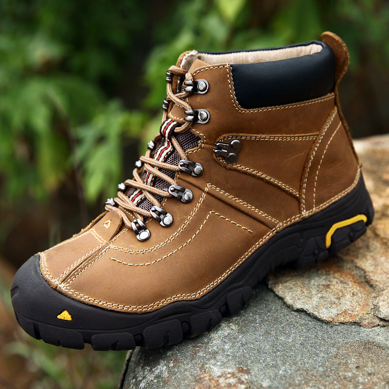Men's Cotton Outdoor Climbing Frosted Top Layer Sneakers