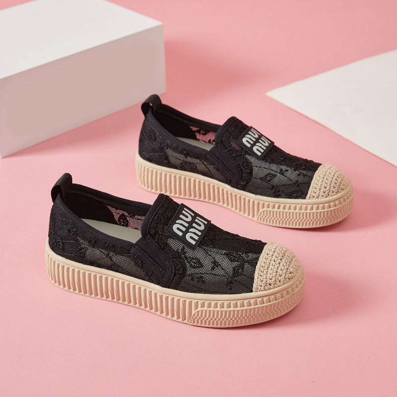 Women's Comfortable Breathable Lace Fisherman Summer Campus Casual Shoes