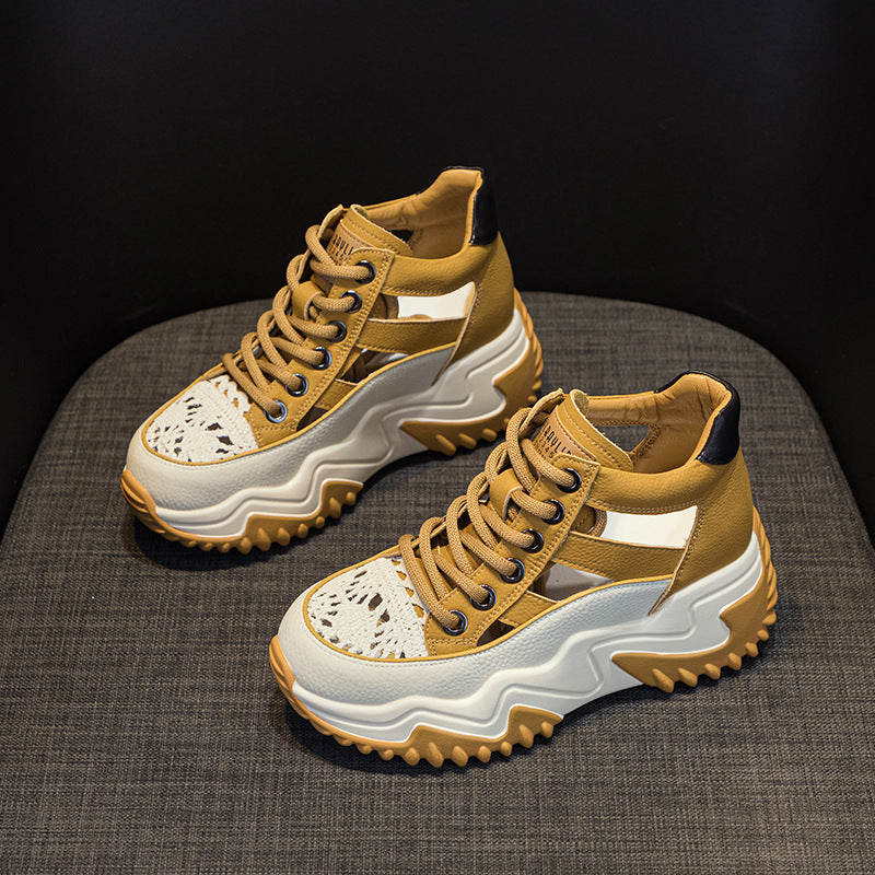 Women's Dad Summer Fashion Retro Lightweight Height Increasing Women's Casual Shoes