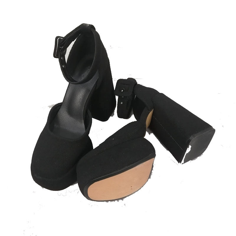 Women's Platform Chunky Closed Toe Barbie Pink Heels