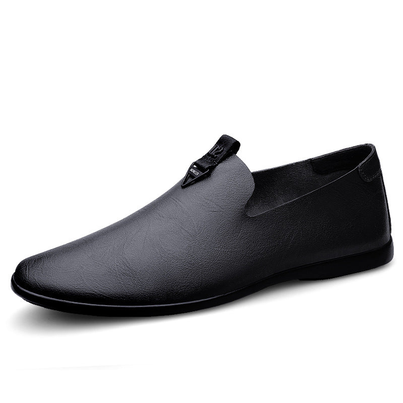 Men's Slip-on Lazy Flat Business Driving Breathable Leather Shoes