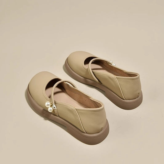 Women's Flat Pumps Spring White With Skirt Casual Shoes