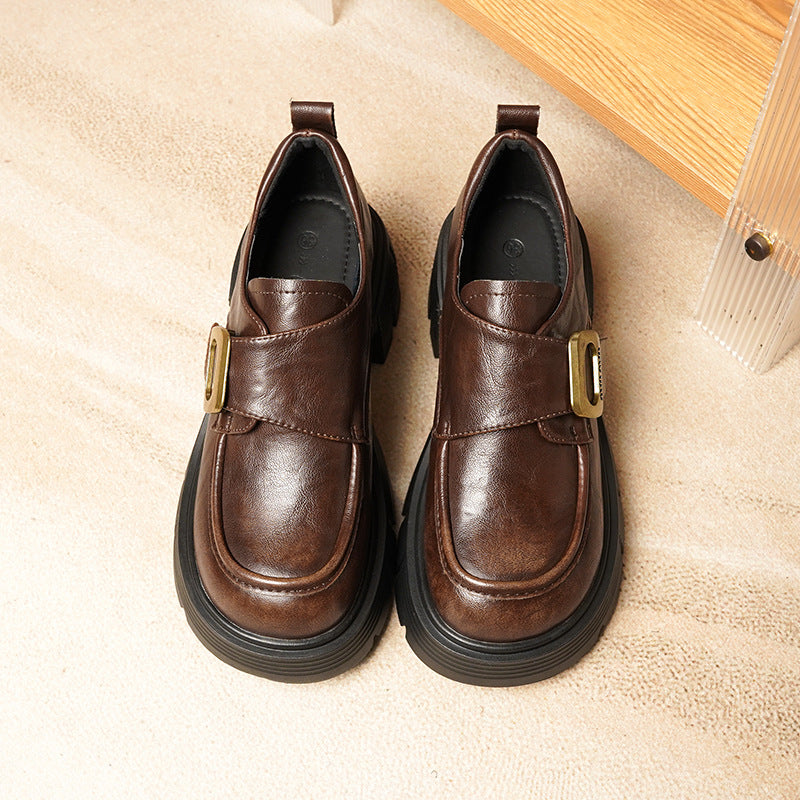 Women's Preppy Style Platform Soft Retro British Loafers