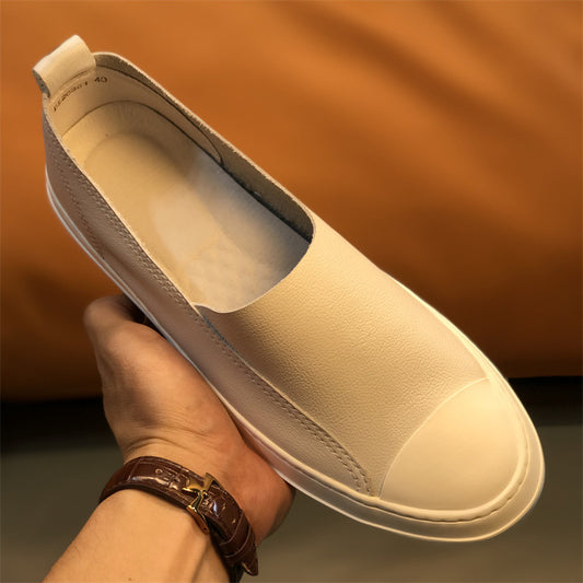 Men's Slip-on White Summer Breathable No Lining Sneakers