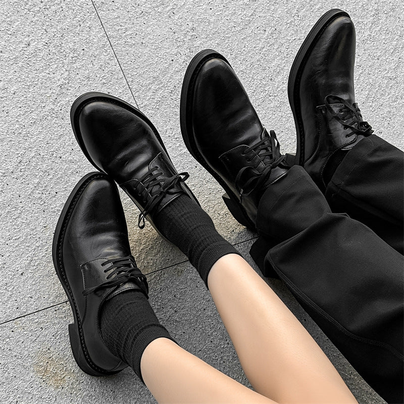 Men's High-grade Platform Business Formal Hidden Elevator Leather Shoes