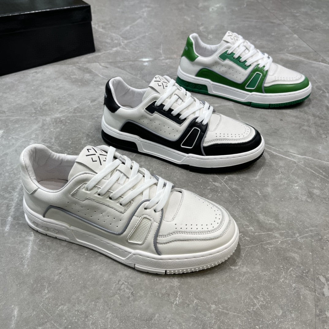Men's Source Genuine White Top Layer Cowhide Men's Board Shoes