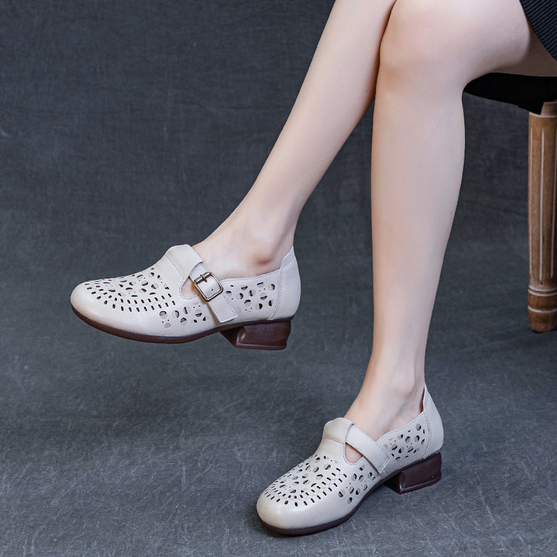 Women's Summer Thick Mid Soft Bottom First Heels