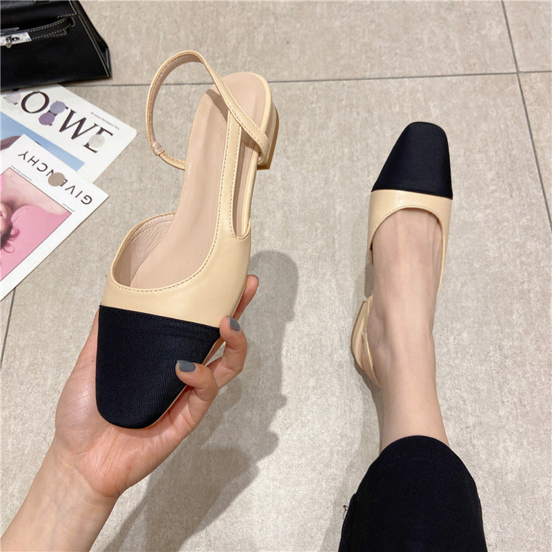 Women's Genuine Fashion Stitching Comfortable Slip-on Breathable Sandals