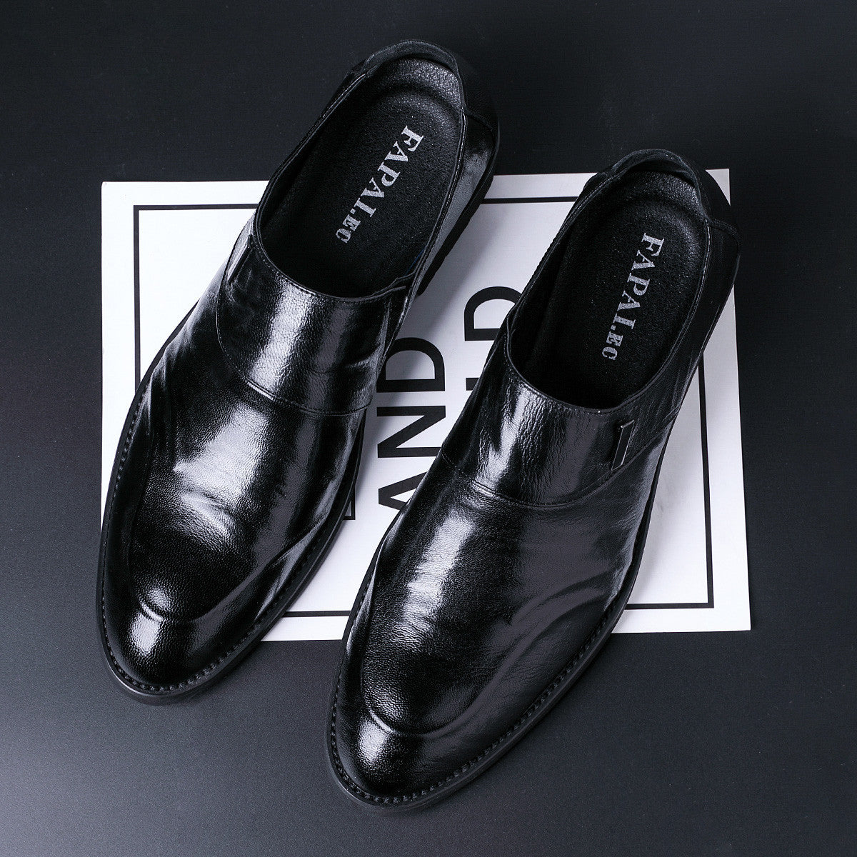 Men's Formal Soft Bottom Comfortable British Style Slip-on Trendy Leather Shoes