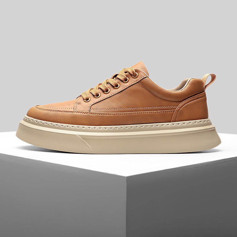 Men's Spring White Sports Breathable Platform Tide Men's Board Shoes
