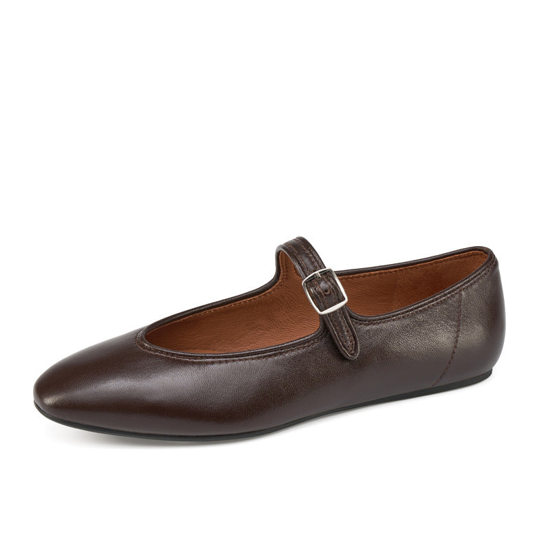 Women's Round Head With Mary Jane Flat Women's Shoes