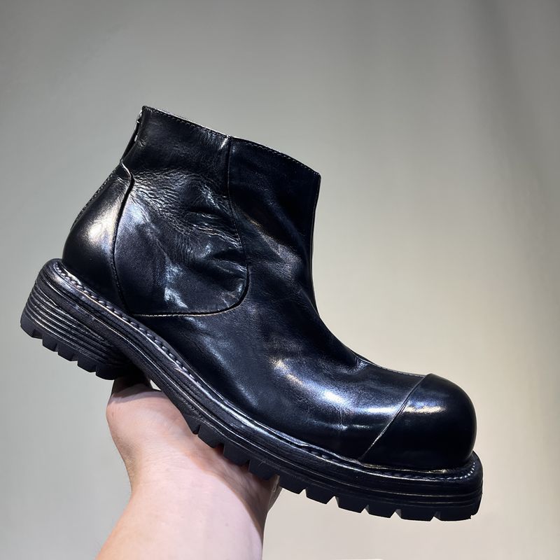 Men's Horse Retro Washed Short Mendoza Chelsea Boots