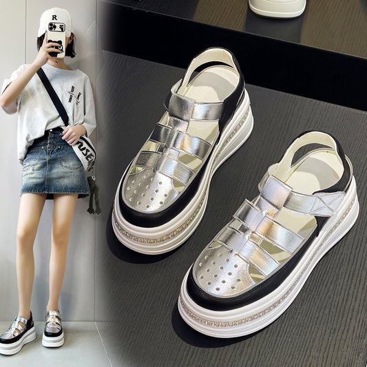Women's Closed Toe Summer Outer Wear Hollow Sandals