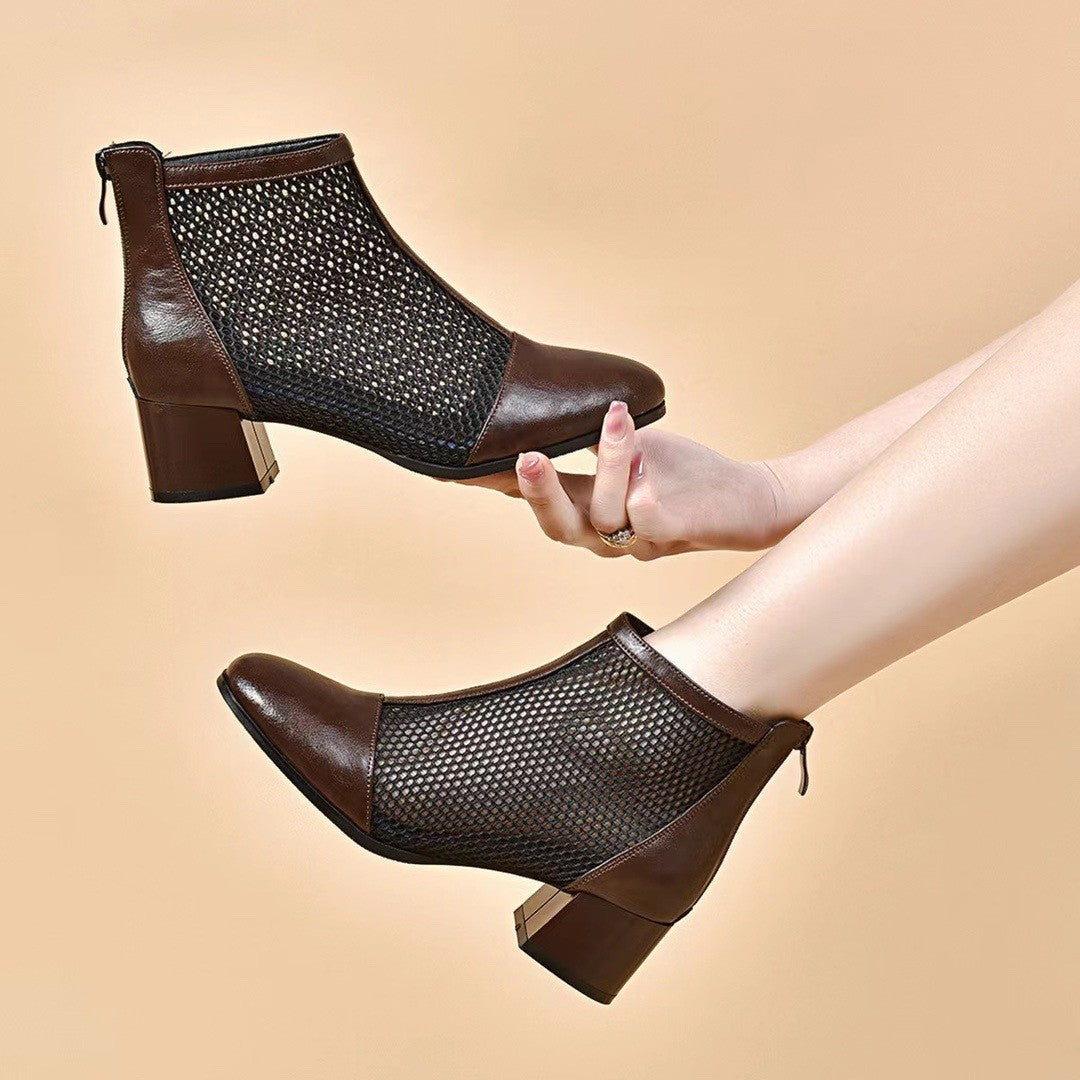 Women's Mesh Short Summer Mid Round Toe Women's Shoes