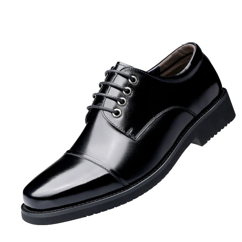 Men's Car Formal Breathable Height Increasing Leisure Three Joint Men's Business Leather Shoes