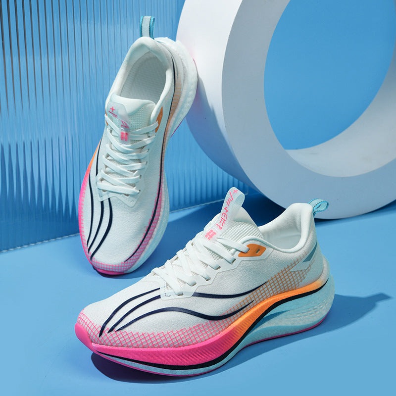 Rabbit Pink Popcorn Mesh Couple Breathable Sneakers