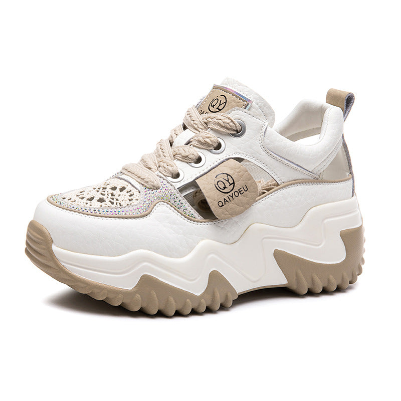Women's Summer Roman Closed Toe Thick Bottom Heightened Daddy Sandals