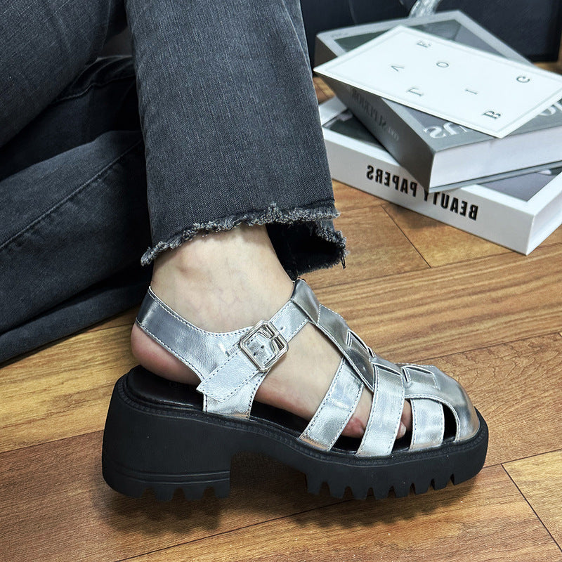 Women's Toe Summer Pitcher Plant Hollow Platform Heels