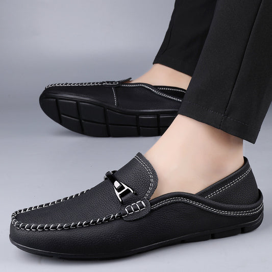 Women's & Men's Lazy Driving Slip-on Cowhide Surface Plus Casual Shoes