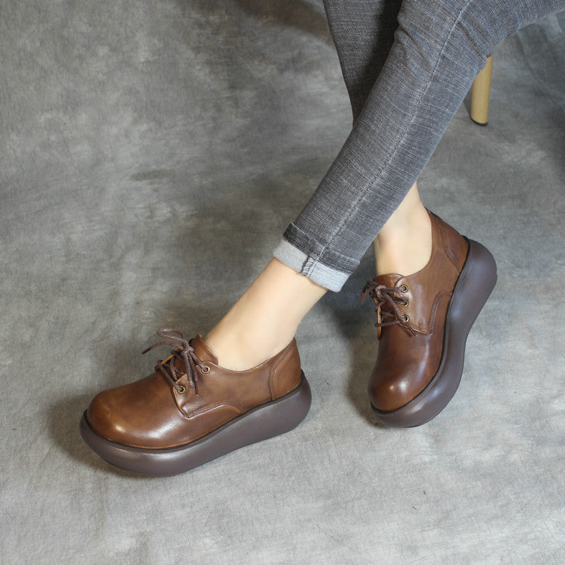 Women's Thin Big Head Ethnic Fashion Handmade Casual Shoes