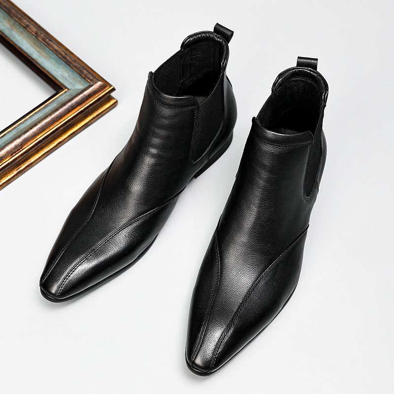 Men's Gentleman Business Sleeve Pointed Chelsea Fashion Boots