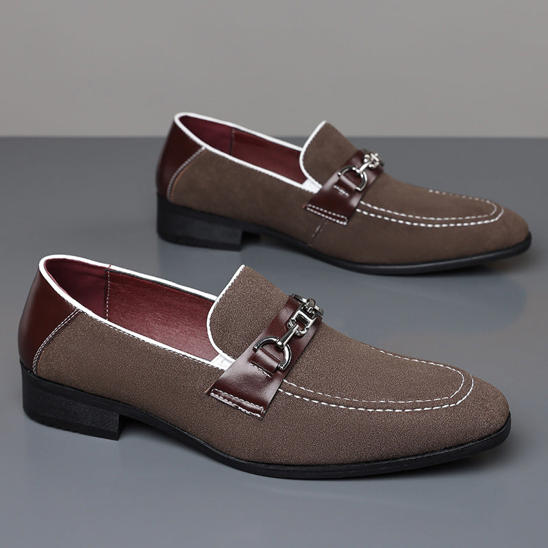 Men's British Style Leisure Trend Versatile Slip-on Men's Business Leather Shoes