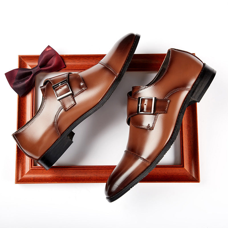 Men's British Formal Wear Gentleman Pumps Office Leather Shoes