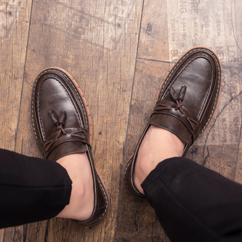 Cool Classic Travel British Retro Small Leather Shoes