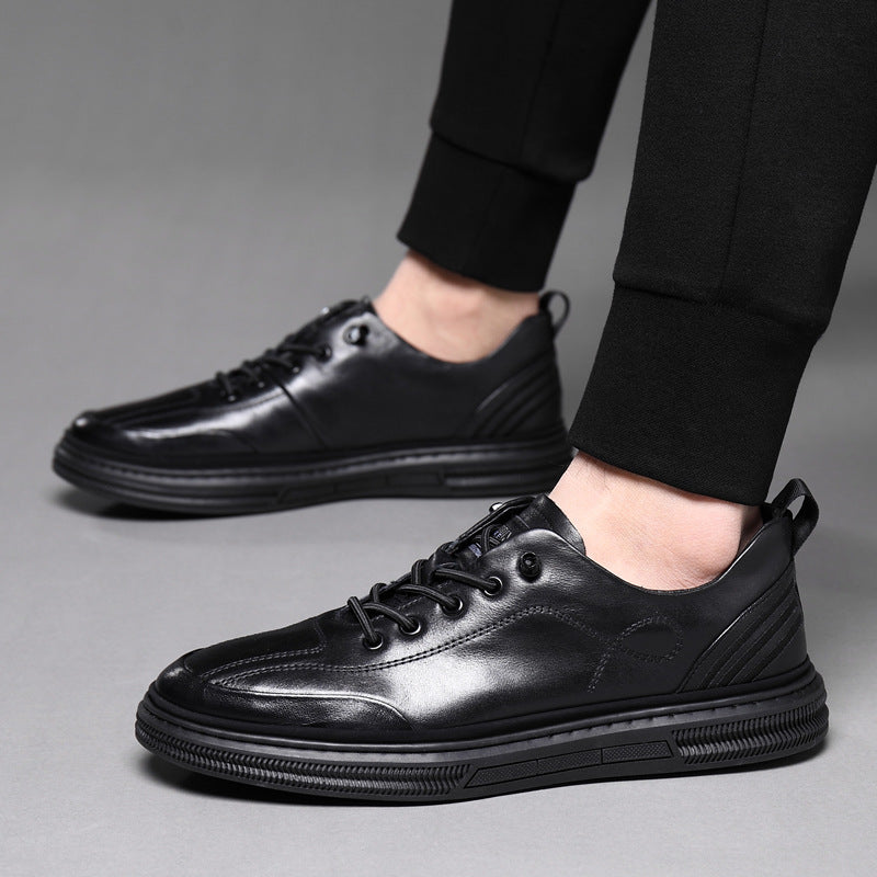 Men's First Layer Cowhide Slip-on Genuine Sports Sneakers