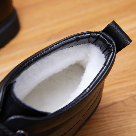 Men's Plus Size Wool Winter Genuine Strap Boots