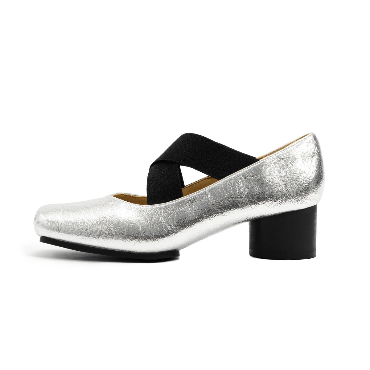 Ballet Style Pumps Sier Genuine Mary Women's Shoes
