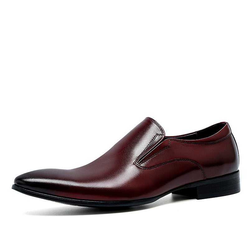 Men's Business Formal Wear Genuine Cattlehide Surface Leather Shoes