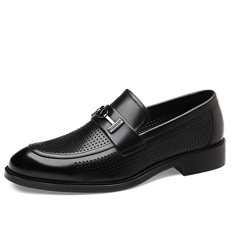 Men's First Layer Cowhide Summer Business Pointed Sandals