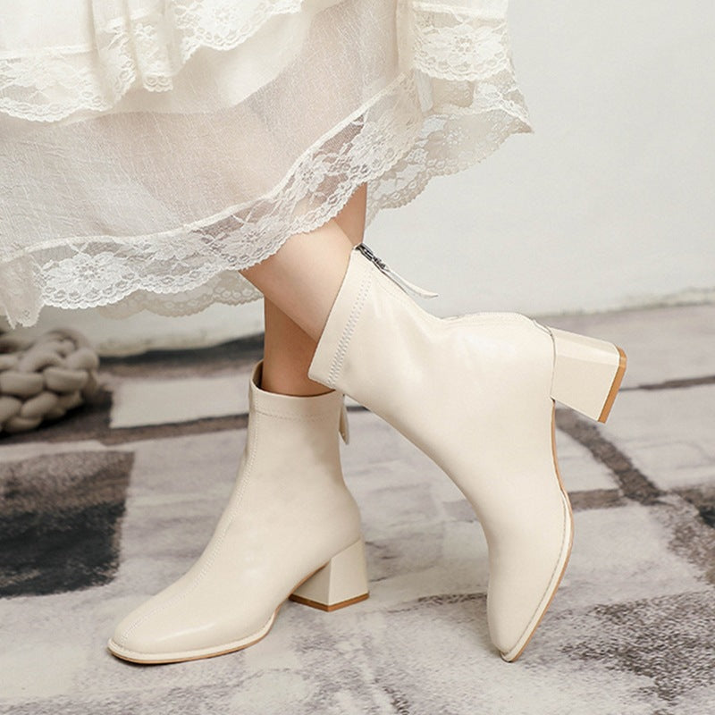 Women's Tube Little Korean Style Stretch Small Boots